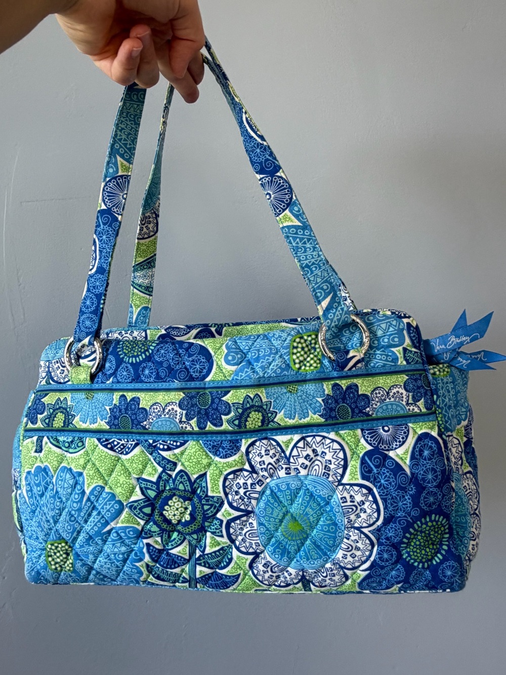 Retired Vera Bradley Doodle Daisy Shoulder Bag